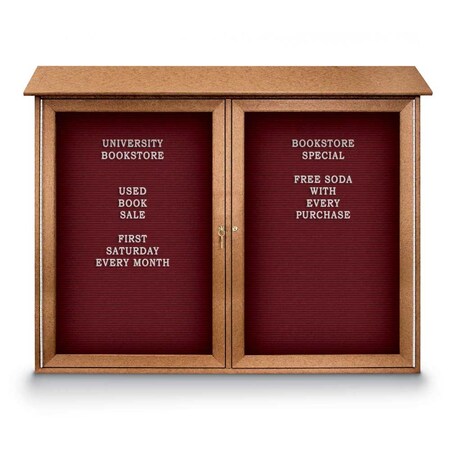 United Visual Products Indoor Enclosed Combo Board, 48"x36", Satin Frame/Blue & Ultramarine UVCB4836-BLUE-ULTMAR
